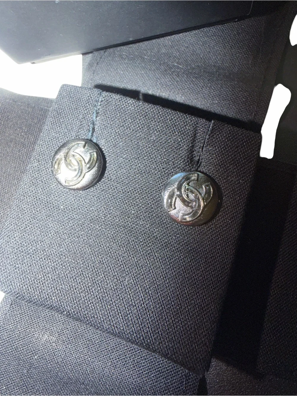 CHANEL Beautiful Gray earrings